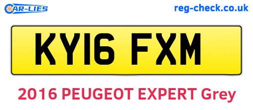 KY16FXM are the vehicle registration plates.