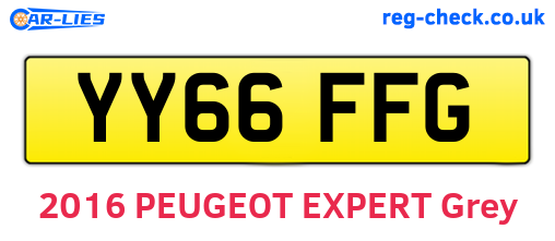 YY66FFG are the vehicle registration plates.