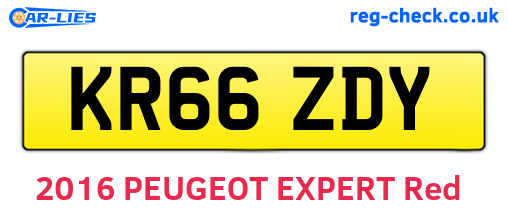 KR66ZDY are the vehicle registration plates.