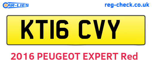 KT16CVY are the vehicle registration plates.