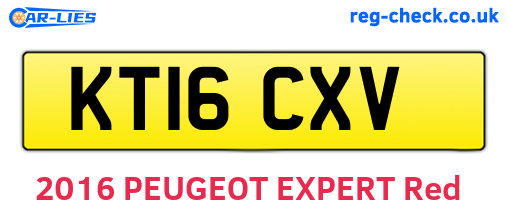 KT16CXV are the vehicle registration plates.
