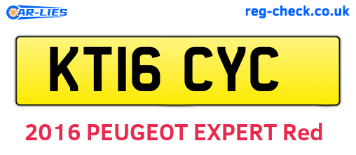 KT16CYC are the vehicle registration plates.