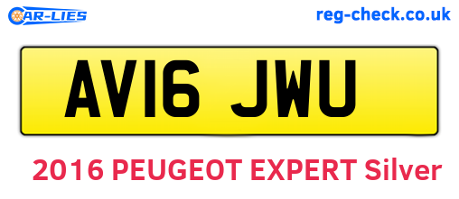 AV16JWU are the vehicle registration plates.