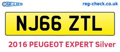 NJ66ZTL are the vehicle registration plates.