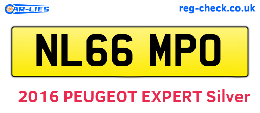 NL66MPO are the vehicle registration plates.