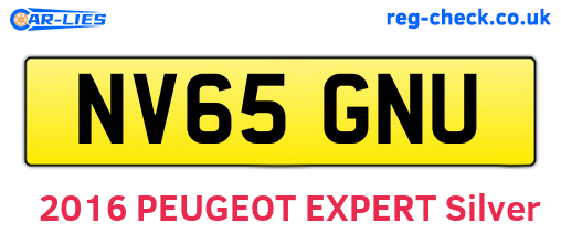 NV65GNU are the vehicle registration plates.