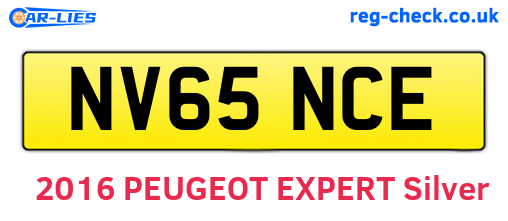 NV65NCE are the vehicle registration plates.
