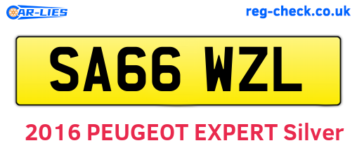 SA66WZL are the vehicle registration plates.