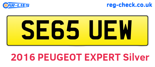 SE65UEW are the vehicle registration plates.