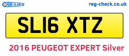 SL16XTZ are the vehicle registration plates.