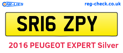 SR16ZPY are the vehicle registration plates.