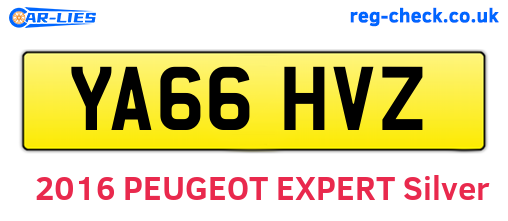 YA66HVZ are the vehicle registration plates.