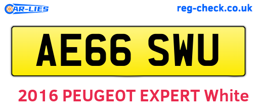 AE66SWU are the vehicle registration plates.
