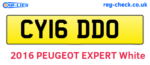 CY16DDO are the vehicle registration plates.
