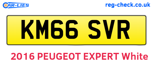 KM66SVR are the vehicle registration plates.
