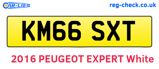 KM66SXT are the vehicle registration plates.