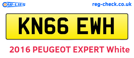 KN66EWH are the vehicle registration plates.