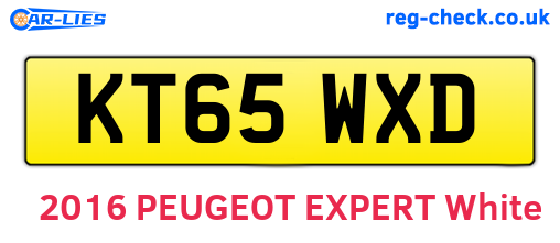 KT65WXD are the vehicle registration plates.