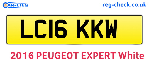 LC16KKW are the vehicle registration plates.