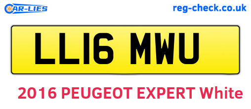 LL16MWU are the vehicle registration plates.