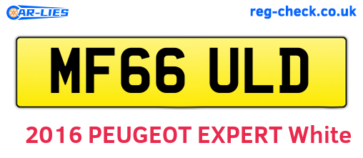 MF66ULD are the vehicle registration plates.