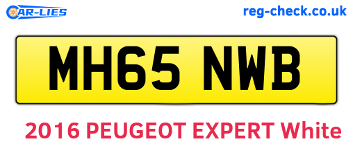 MH65NWB are the vehicle registration plates.