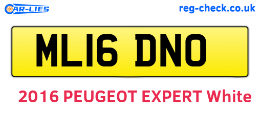 ML16DNO are the vehicle registration plates.