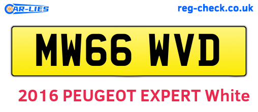MW66WVD are the vehicle registration plates.