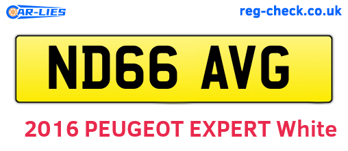 ND66AVG are the vehicle registration plates.