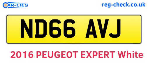 ND66AVJ are the vehicle registration plates.