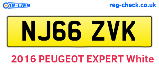 NJ66ZVK are the vehicle registration plates.