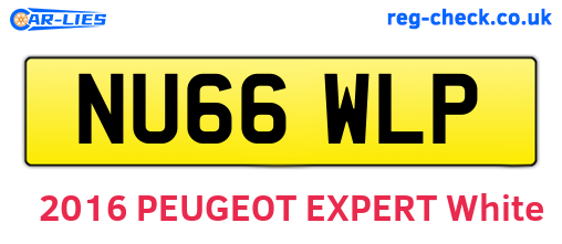 NU66WLP are the vehicle registration plates.