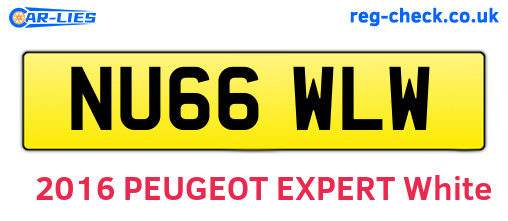 NU66WLW are the vehicle registration plates.