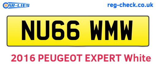 NU66WMW are the vehicle registration plates.