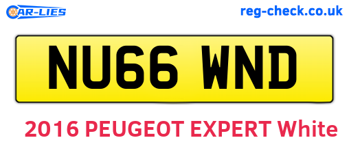 NU66WND are the vehicle registration plates.