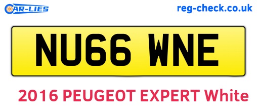NU66WNE are the vehicle registration plates.
