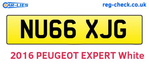 NU66XJG are the vehicle registration plates.