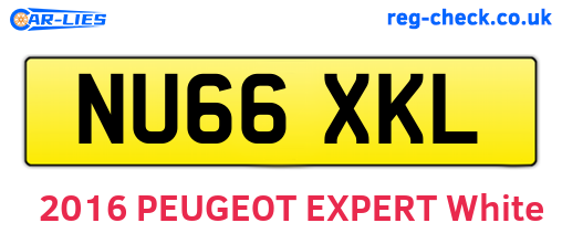 NU66XKL are the vehicle registration plates.