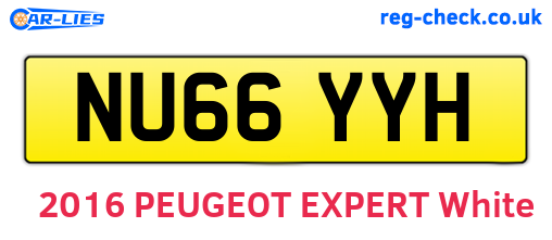NU66YYH are the vehicle registration plates.