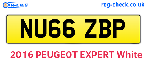NU66ZBP are the vehicle registration plates.