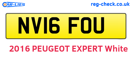 NV16FOU are the vehicle registration plates.