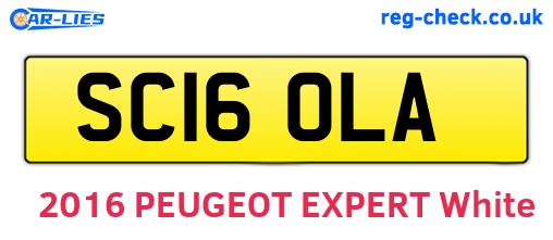SC16OLA are the vehicle registration plates.