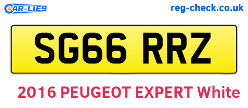 SG66RRZ are the vehicle registration plates.