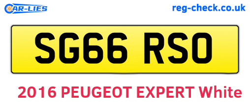 SG66RSO are the vehicle registration plates.