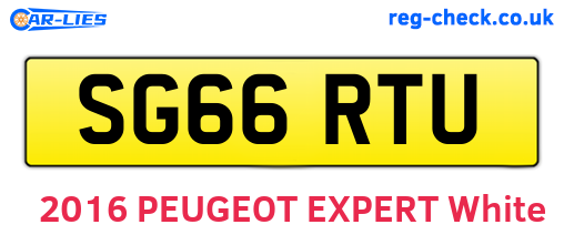 SG66RTU are the vehicle registration plates.