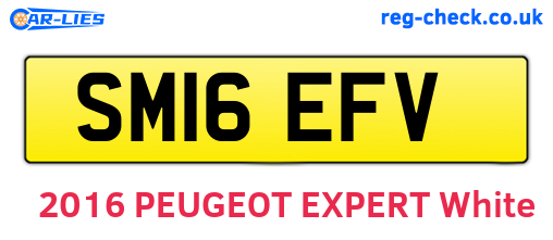SM16EFV are the vehicle registration plates.