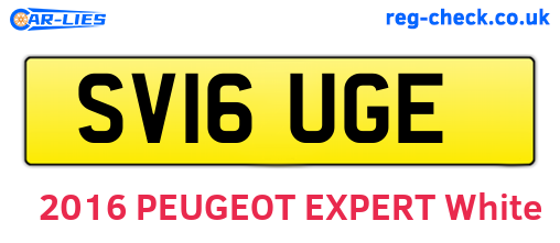 SV16UGE are the vehicle registration plates.