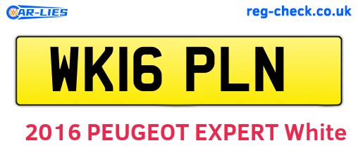 WK16PLN are the vehicle registration plates.
