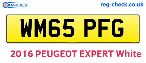 WM65PFG are the vehicle registration plates.