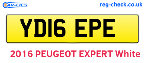 YD16EPE are the vehicle registration plates.